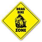 drag bike zone sign xing gift novelty stip tires wheelie bar track 