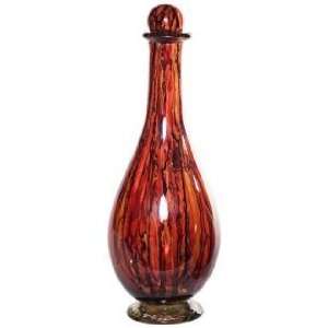    Chestnut Large Decorative Glass Bottle with Top