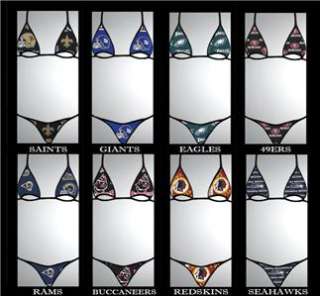 SEXY NFL OPEN TRIANGLE Y BACK G STRING THONG SET PICK FROM ALL 32 