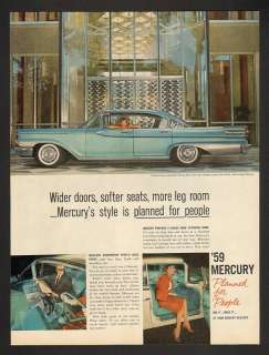 1959 Mercury Park Lane Cruiser Car Picture Print Ad  