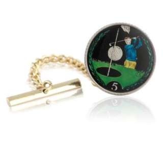   hand painted tie tack is a classy accessory to dress up your necktie