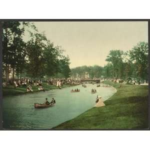   Photochrom Reprint of Detroit. Belle Isle, Grand Canal