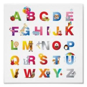  childrens alphabet poster