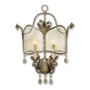 Currey and Company 5357 Winterthur Zara 2 Light Wall Sconce in Viejo G