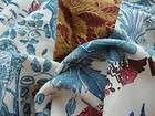 travers co hand printed linen toile blue 