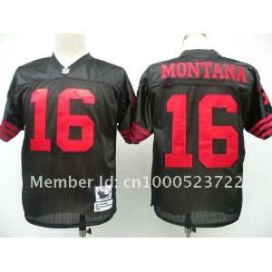  mix order san francisco 49ers #16 joe montana 16 black 