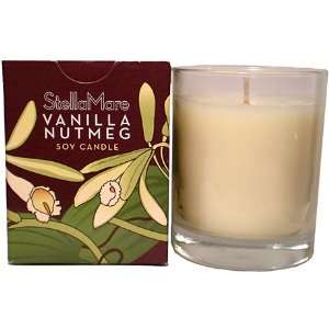  Stella Mare Vanilla Nutmeg Soy 10 Ounce Candle In Glass 