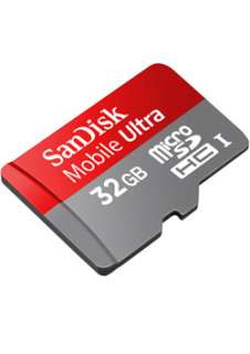 SanDisk 32GB 32 GB MicroSD SDHC Class 10 UHS 1 Mobile Ultra w/ SD 