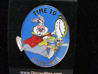 Disney Pin White Rabbit Time to Clock In Cast Exclusive  