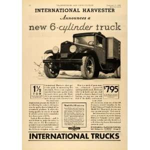   Harvester Co Truck Transportation   Original Print Ad