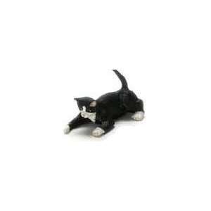 Miniature Black & White Tuxedo Shorthair Resin Cat Toys & Games
