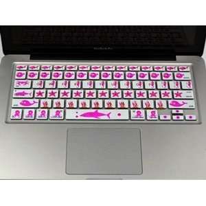 Hot Pink Sea animales Pattern Keyboard Silicone Cover Skin for Macbook 
