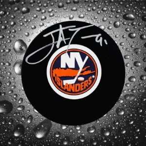 John Tavares Autographed Puck   Autographed NHL Pucks  