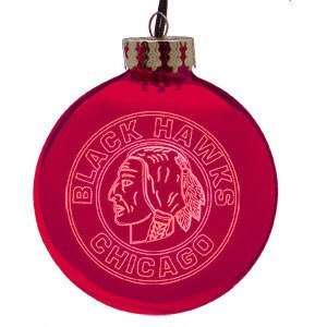  Chicago Blackhawks 4 Laser Etched Ornament Sports 