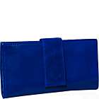 blue leather clutch bags   