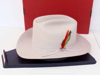 Stetson Cowboy Hat 4X Beaver Fur Felt Silverbelly Range  