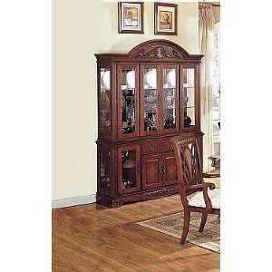  Acme Furniture Dining Room Cherry Finish Hutch and Buffet 