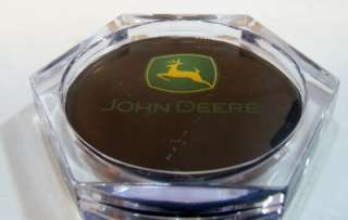   Deere Coasters Clear Acrylic Plastic Reindeer logo Hostess GIFT  
