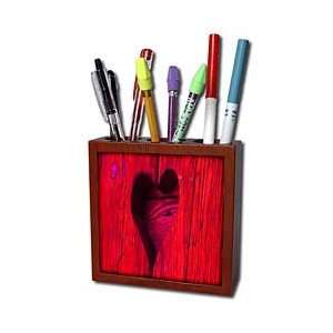  Yves Creations Hearts   Lovely Red Wooden Heart   Tile Pen 