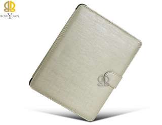 Pearl white OL Elegant PU Leather Case Cover Stand for iPad 1  