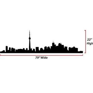   Toronto Skyline Silhouette  X Large  Vinyl Wall Decal 
