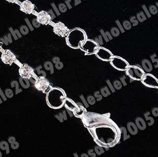 Wedding Rhinestone Set Necklace&Bracelet&Earrings&Ring  