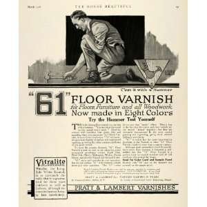  1918 Ad 61 Floor Decor Woodwork Pratt Lambert Varnish 