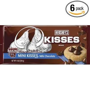 Hersheys Baking Pieces, Mini Kisses, 10 Ounce Bags (Pack of 6 