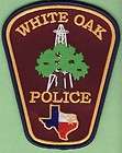 WHITE OAK TEXAS TX POLICE OIL WELL OAK TREE WPD OPD TEXAS OUTLINE