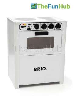 BRIO CLASSIC WOODEN PLAY STOVE COOKER KITCHEN TOY FOR TODDLERS IN RED 