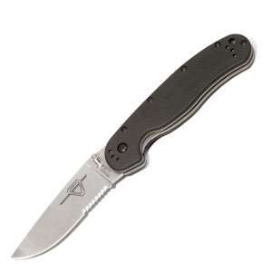   Ontario RAT Series Model 1 Satin Combo Edge Knife