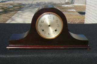 New Haven Mahogany Tambour Shelf Mantle Clock Case Dial Bezel Restore 