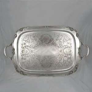   Rogers, Silverplate Tray, Chased Bottom w/ Handles