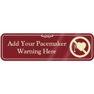    No Pacemakers Symbol Sign ShowCase Sign, 10 x 3