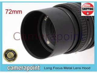 Long Focus Lens Hood 72mm Canon Nikon Minolta Leica  