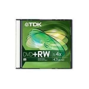  Disc, DVD+RW, 4.7GB, 4x, Slim Jewel Electronics
