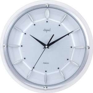  Opal Dome Glass Clock in Silver