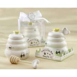  Sweet As Can Bee Ceramic Honey Pot with Wooden Dipper (Set 