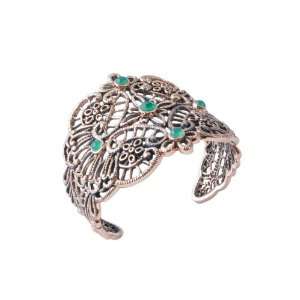  Bronzed By Barse Green Onyx Cuff Bracelet Jewelry