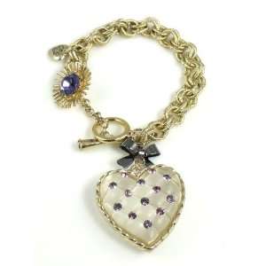Betsey Johnson Jewelry Tzarna Princess Jeweled Heart Bracelet