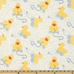  43 Wide Flannel Ducks Blue Fabric By The Yard Arts 
