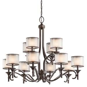   Lacey Transitional Twelve Light Two Tier Chandelier from the Lacey C