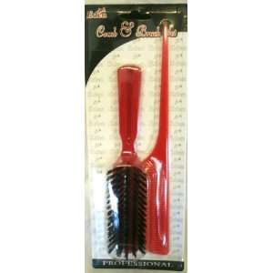  Rat Tail Comb & Brush Set   Red 