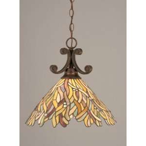  Crazy Pretzels Copperfoil Tiffany 16 Pendant Light 