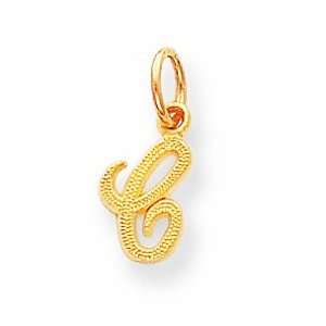  14ky Casted Initial C Charm Shop4Silver Jewelry