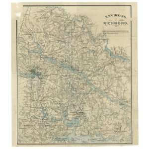  Civil War Map Environs of Richmond.