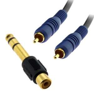   Adaptor + 50 FT Gold Plated RCA to RCA Cable M/M (Blue) Electronics