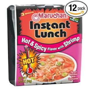   Instant Lunch, Hot and Spicy Shrimp, 2.25 Ounce Packages (Pack of 12