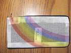 Needlepoint Stitch Zip Cell Eyeglass Case Rainbow