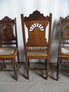 French Breton Chairs Nice Carved Backs  